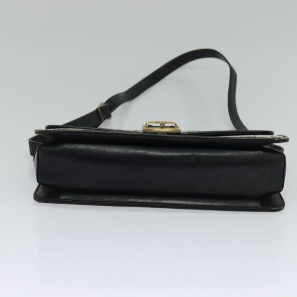 GUCCI GG Supreme Sherry Line Shoulder Bag PVC Navy Gold Red Auth - Picture 6 of 16